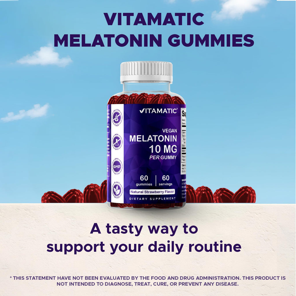 Vitamatic Melatonin 10 mg Sleep Support Gummies - 120 Count - image 6
