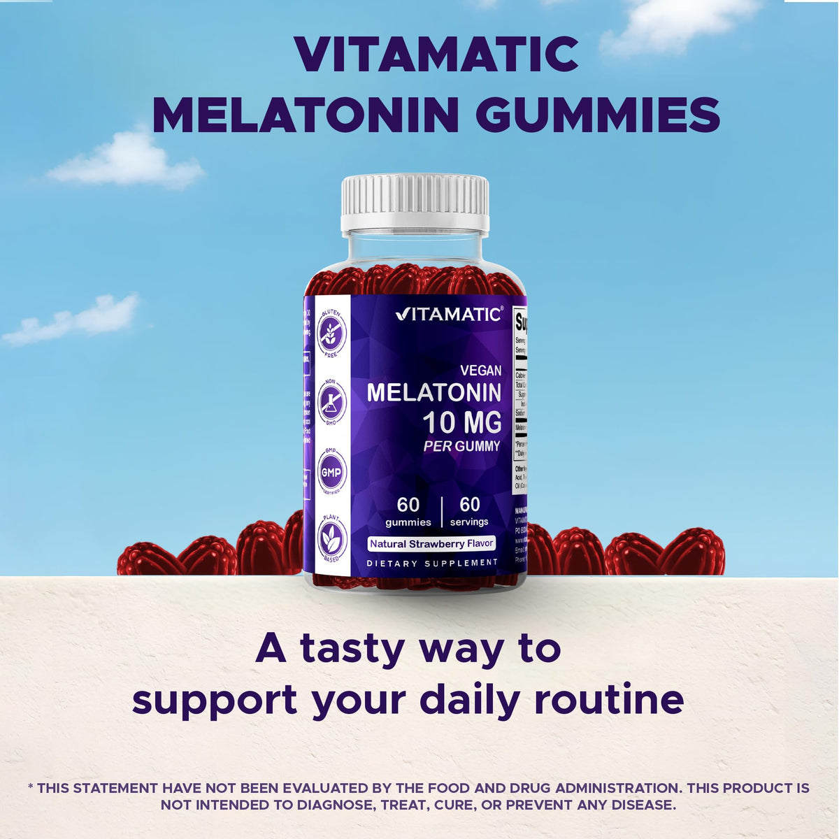 Vitamatic Melatonin 10 mg Sleep Support Gummies - 120 Count - image 6