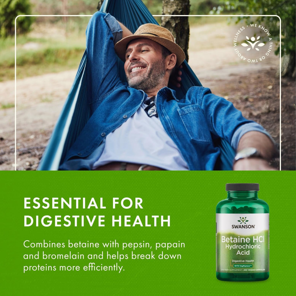 Swanson Hydrochloric Acid with Pepsin - 500 Capsules - image 6