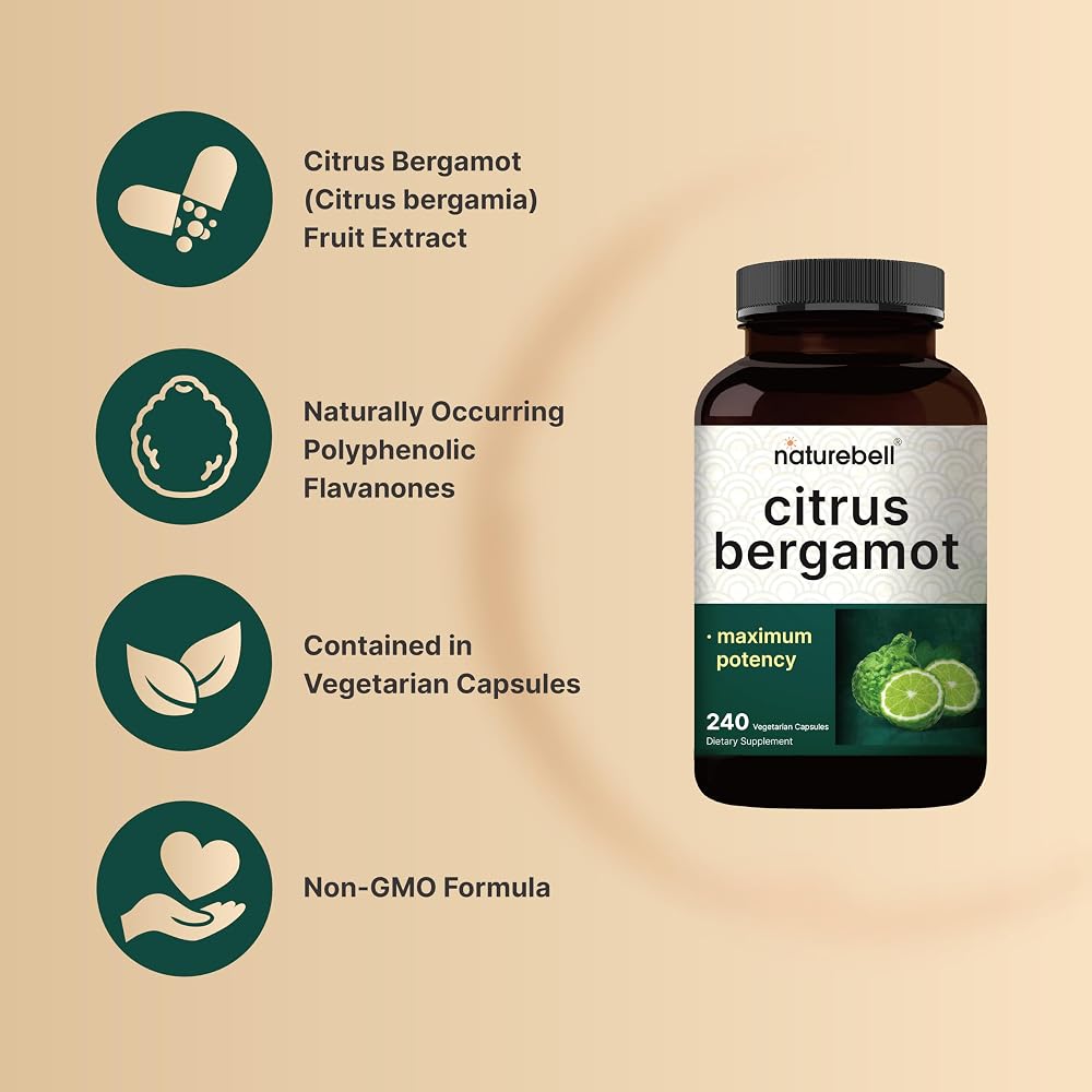 NatureBell Citrus Bergamot - 240 Vegetarian Capsules - image 3
