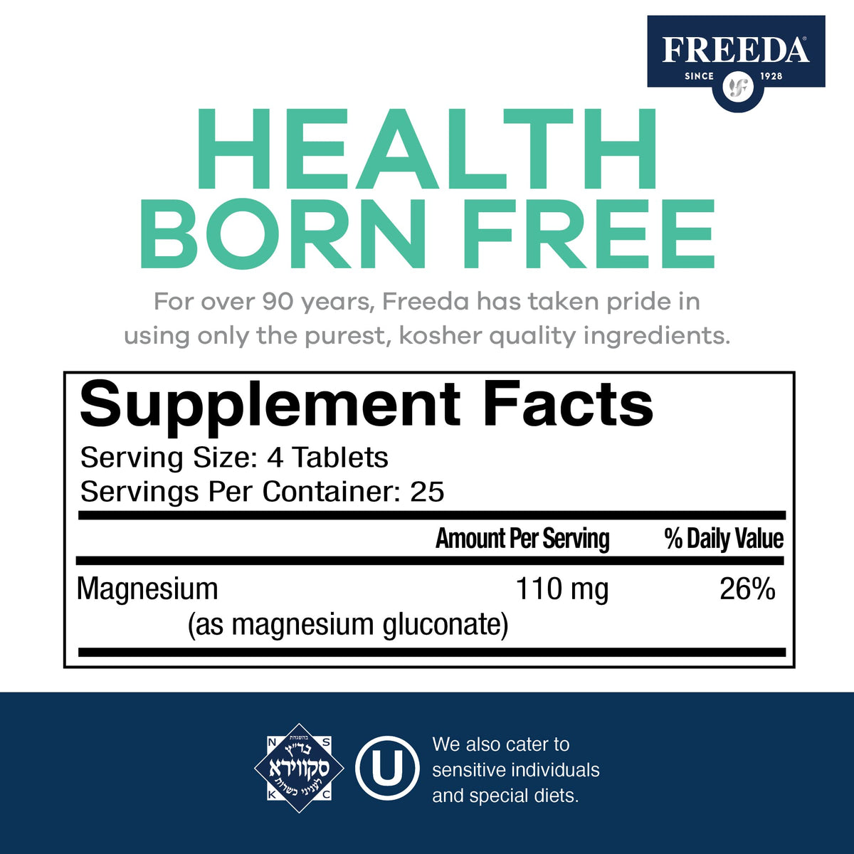 Freeda Magnesium Gluconate