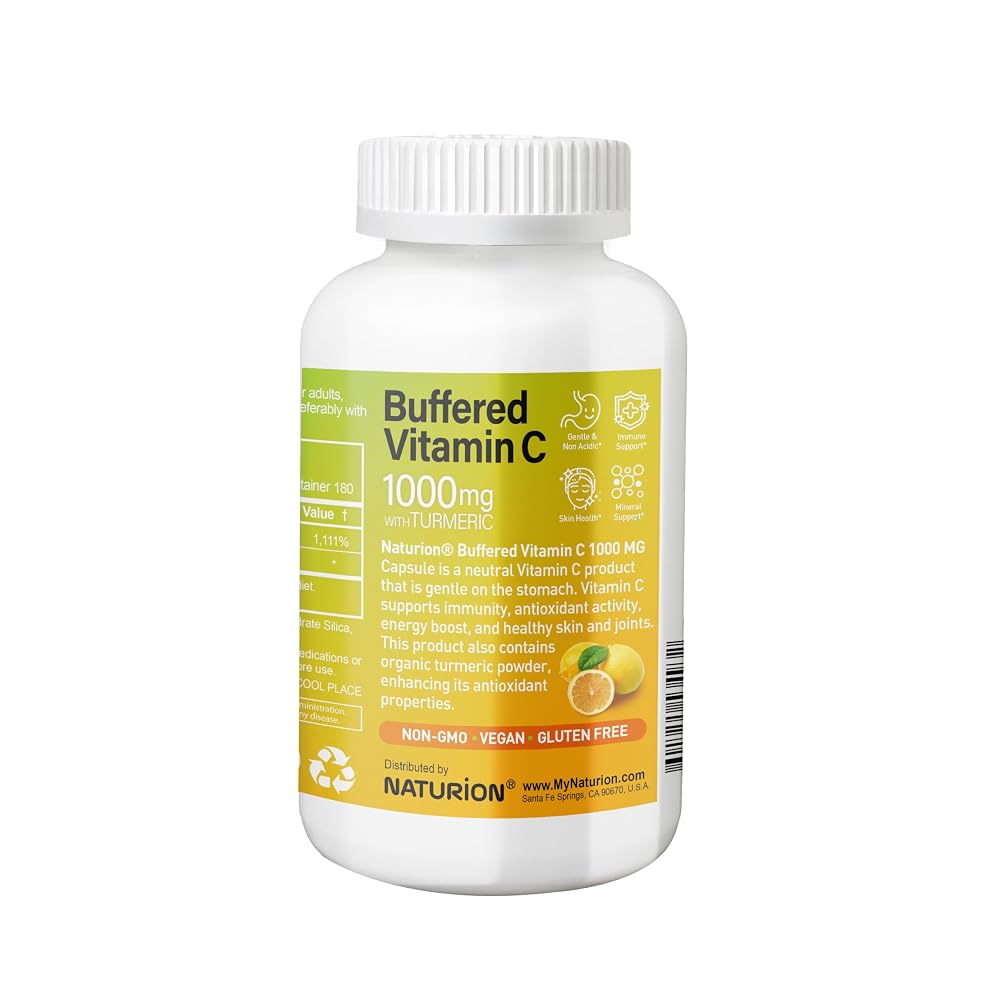 NATURION Buffered Vitamin C 1000 mg with Organic Turmeric