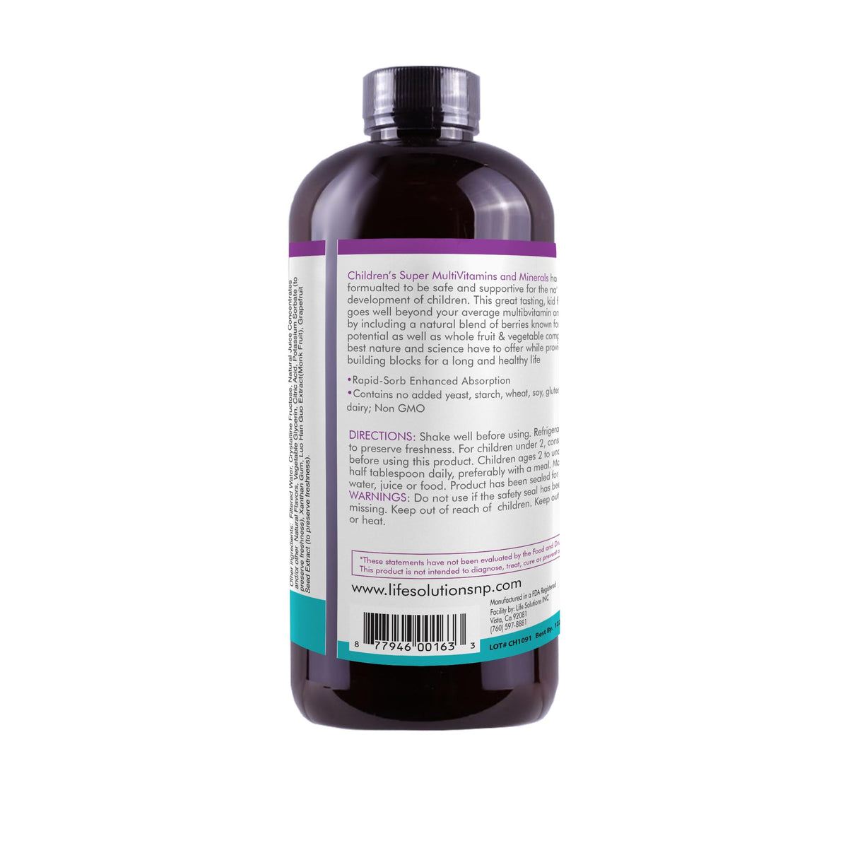 Life Solutions Wellness Children's Super Multivitamins Liquid - 32 Fl Oz - image 4