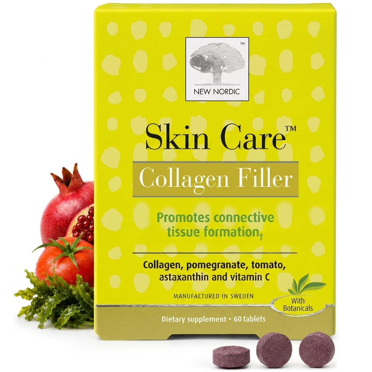 NEW NORDIC Skin Care Collagen Filler Tablets - 60 Count