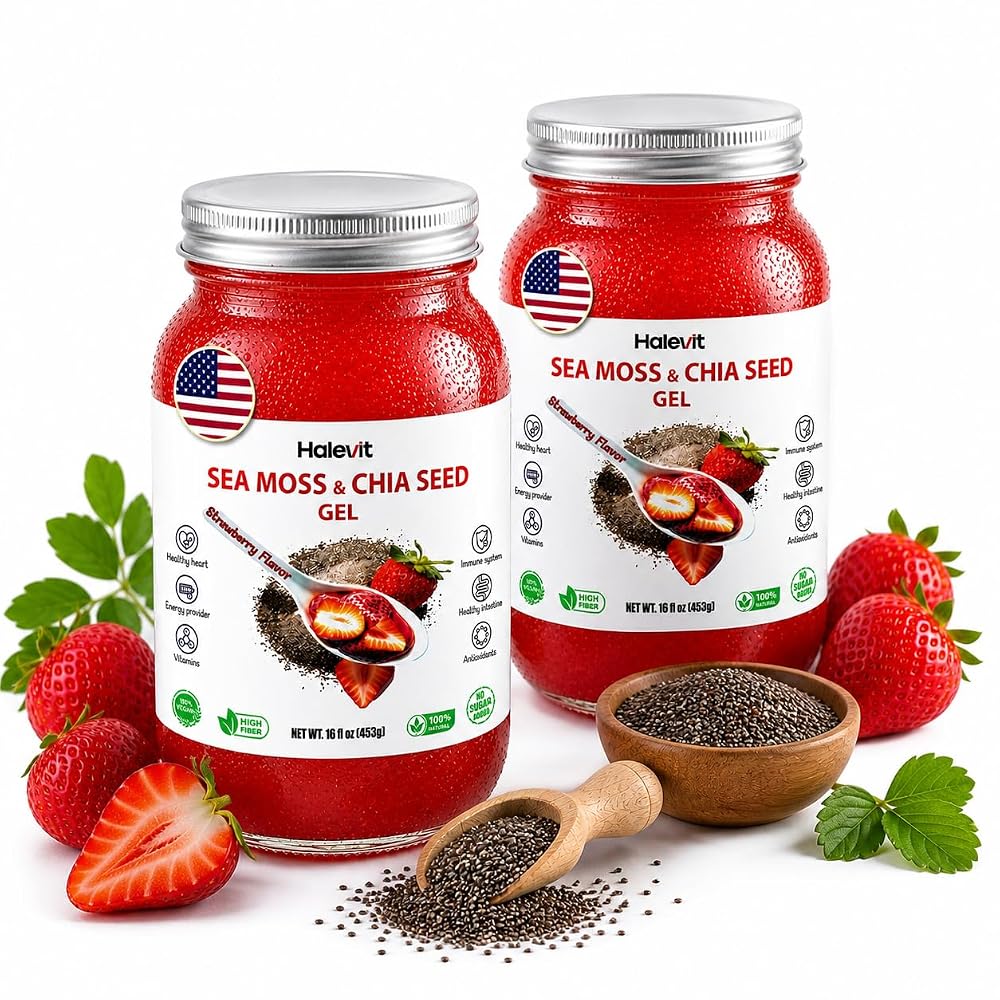 Halevit Sea Moss Gel with Ground Chia Seeds