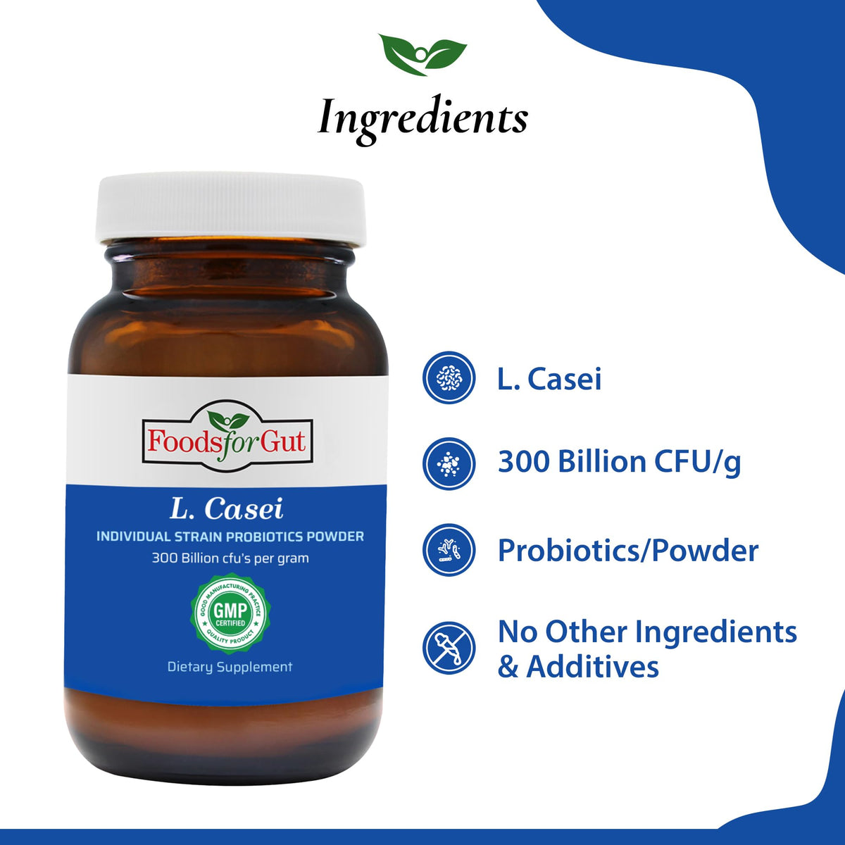 Foods For Gut Lactobacillus Casei Probiotic Powder - 30g - image 3