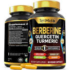 Tenmido Berberine Supplement 8-in-1 Formula - 90 Capsules