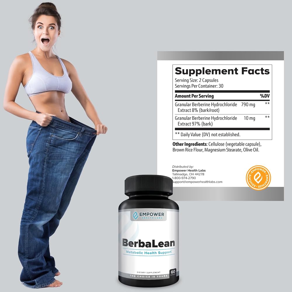 Empower Health Labs NewBerbaLean Berberine & HCl - 60 Capsules - image 3