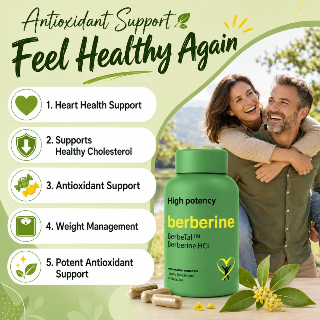 Advanced Bionetix Berberine 1500mg Supplement - 90 Capsules - image 2