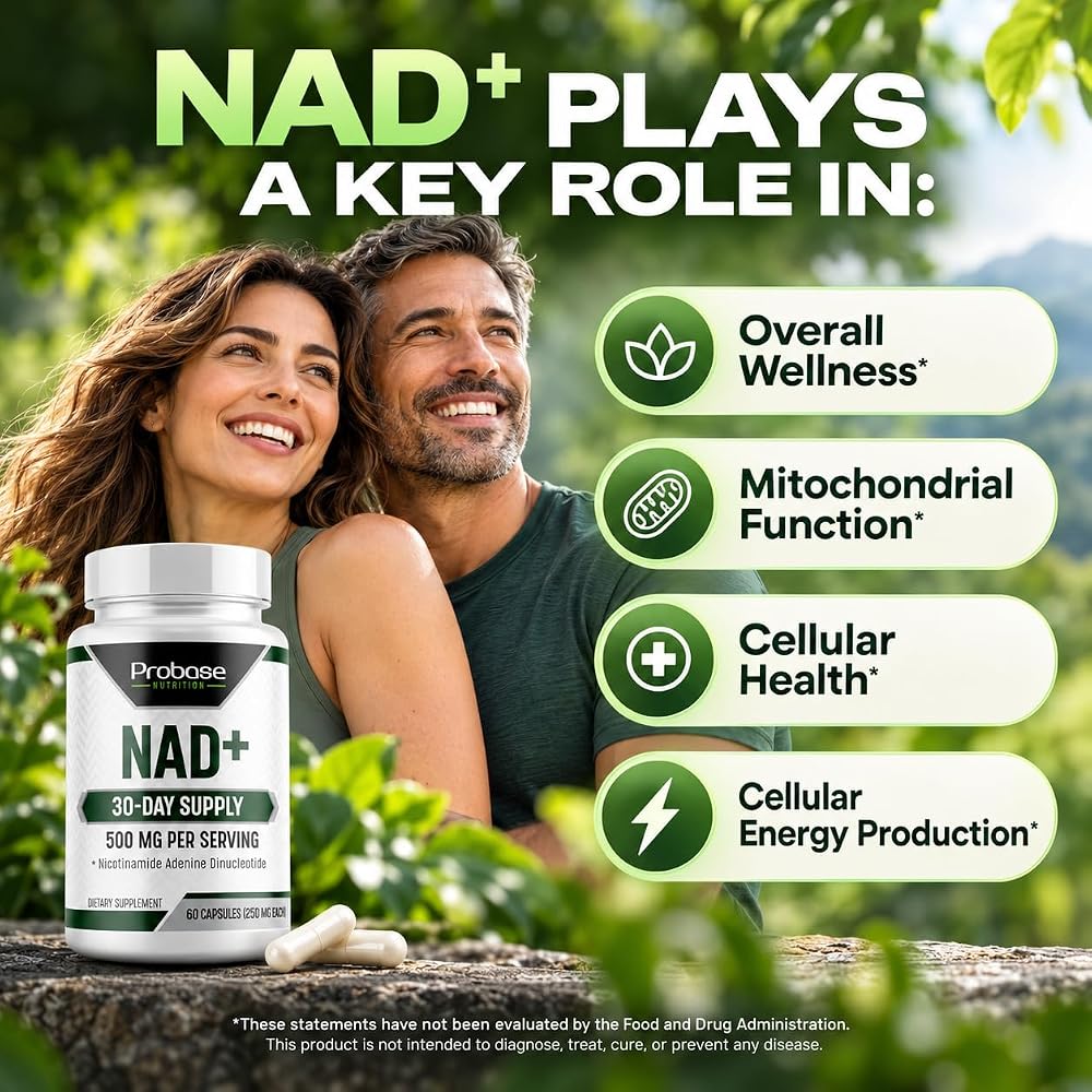 Probase Nutrition NAD Supplement 500mg - 60 Capsules - image 7