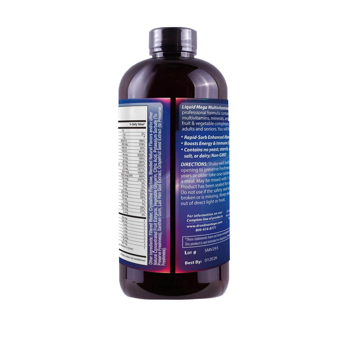 Drs Advantage Liquid Mega Multivitamins & Minerals - 16 Fl Oz - image 4