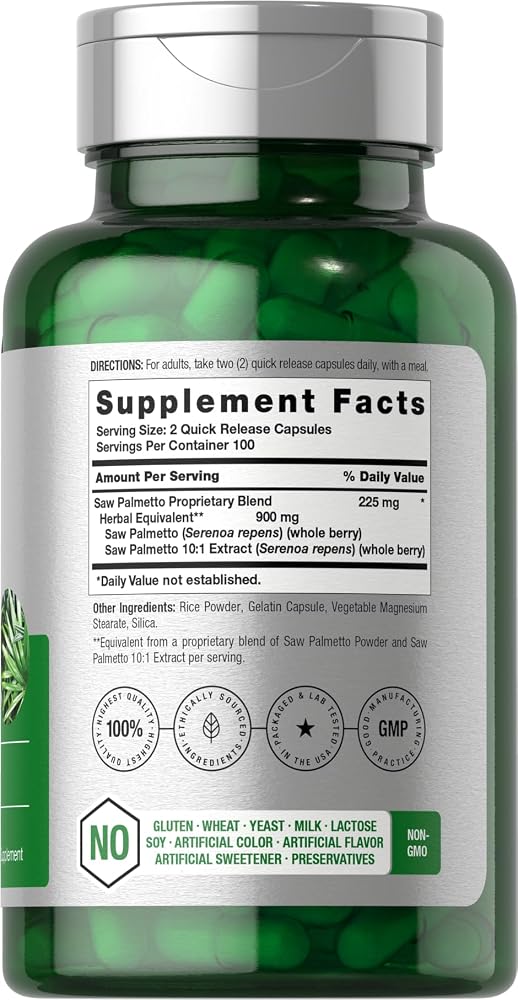 Horbäach Saw Palmetto Extract - 200 Capsules - image 2