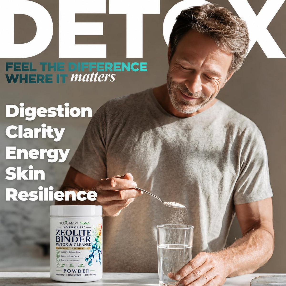 TODICAMP Zeolite Detox Binder Clinoptilolite Powder - 7.05 oz - image 3