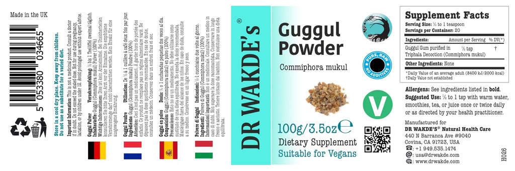 DR WAKDE'S Guggul Powder (Commiphora mukul) - 100g - image 4