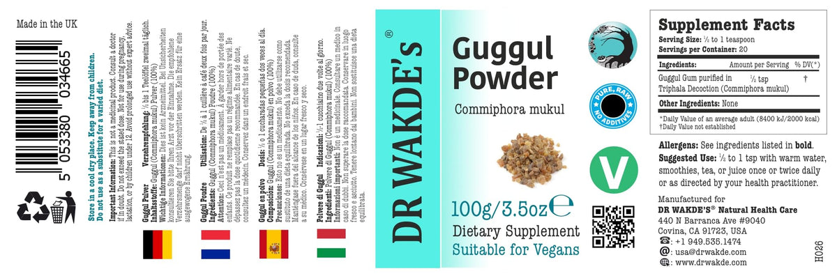 DR WAKDE'S Guggul Powder (Commiphora mukul) - 100g - image 4