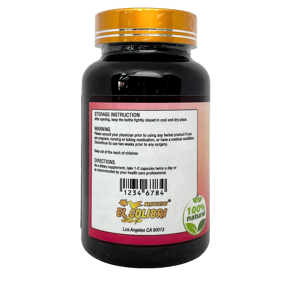 Productos El Colibri Espino Blanco Hawthorn Flower Extract 900mg - 90 Capsules - image 3