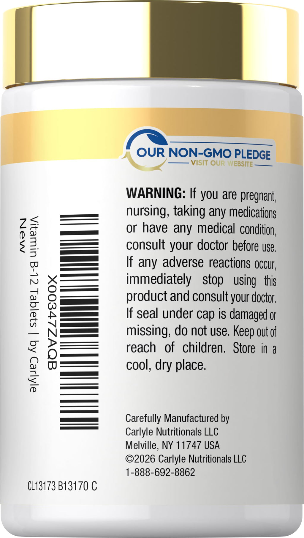 Carlyle B12 Vitamin 1000 mcg Time Release - 250 Tablets - image 3