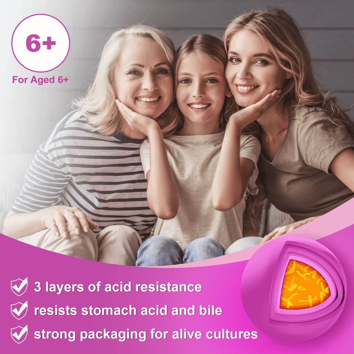 ZEBORA Probiotics for Women Digestive Health 50 Billion CFU - 90 Tablets - image 5