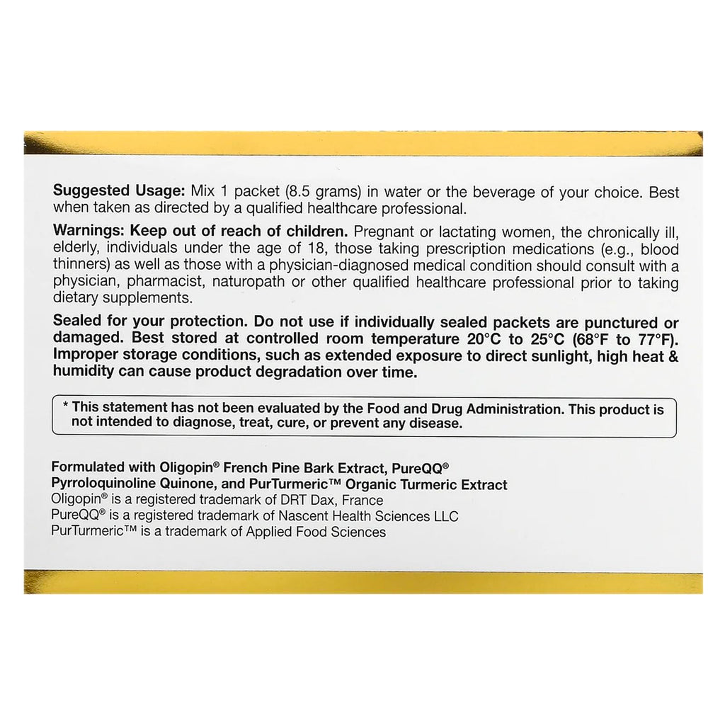 California Gold Nutrition MEM Food Memory & Cognitive Support - 60 Packets - image 3