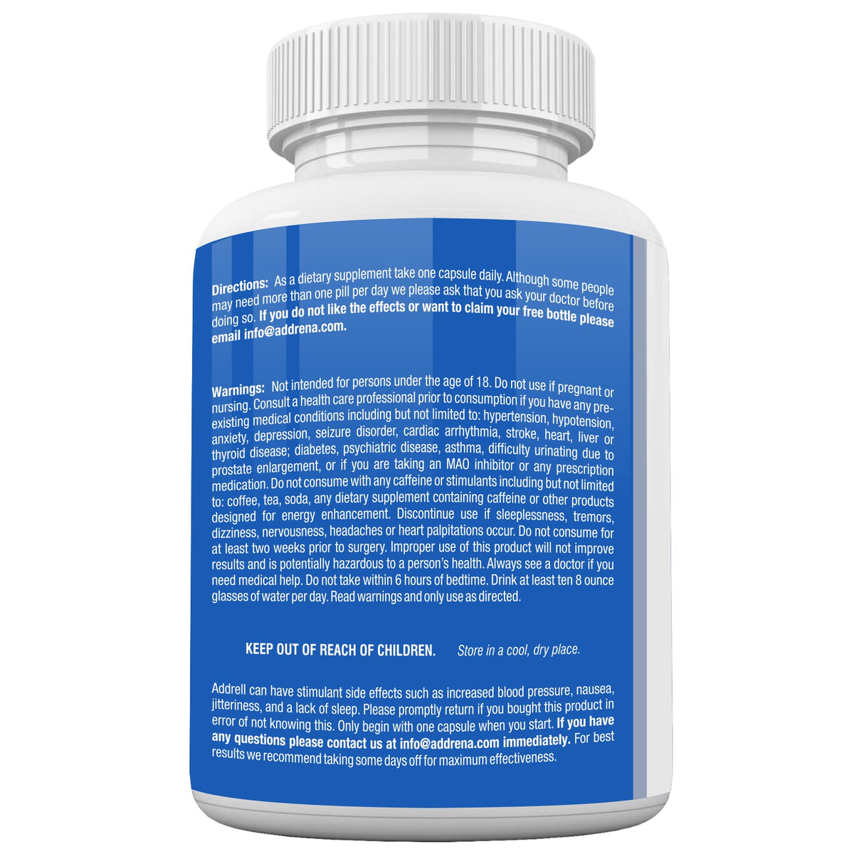 Focus Pep Addrell Energy Stimulant Natural Brain Booster - 60 Capsules - image 7
