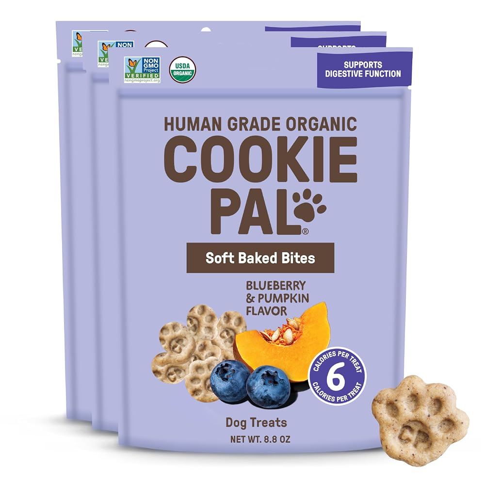 CookiePal Organic Soft Baked Treats for Dogs (Pumpkin & Blueberry)