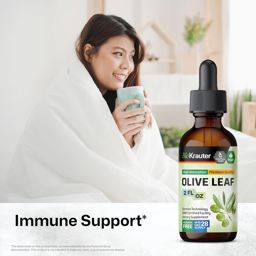 BIO KRAUTER Olive Leaf Tincture - Olive Leaf Extract for Immune