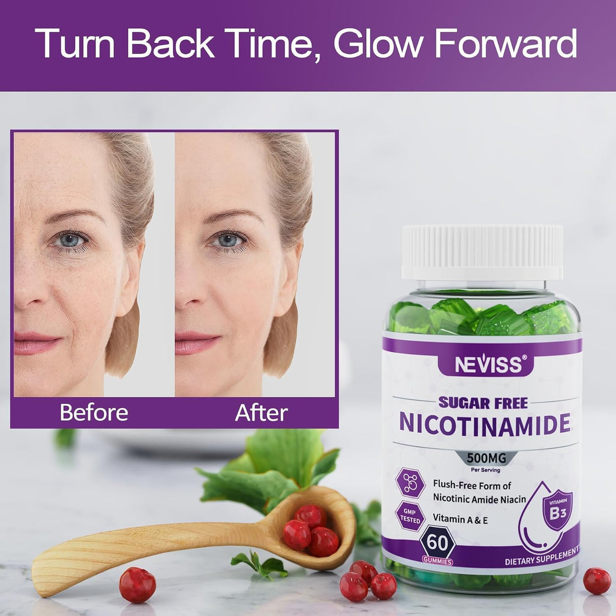 NEVISS Nicotinamide 500mg Gummies