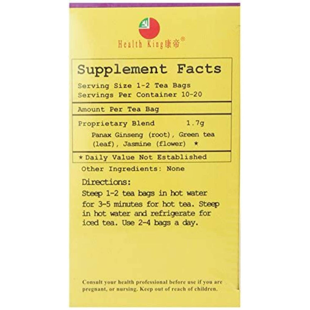 3M Health King Panax Ginseng Herb Tea - 20 Teabags - image 2