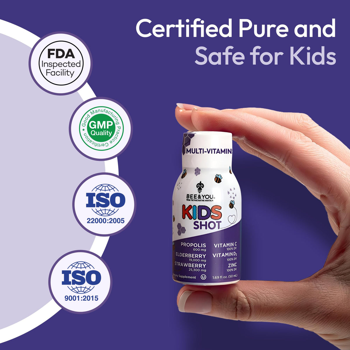 BEE & YOU Kids Immune Support Supplement Propolis Shot - 12 Pack - image 7
