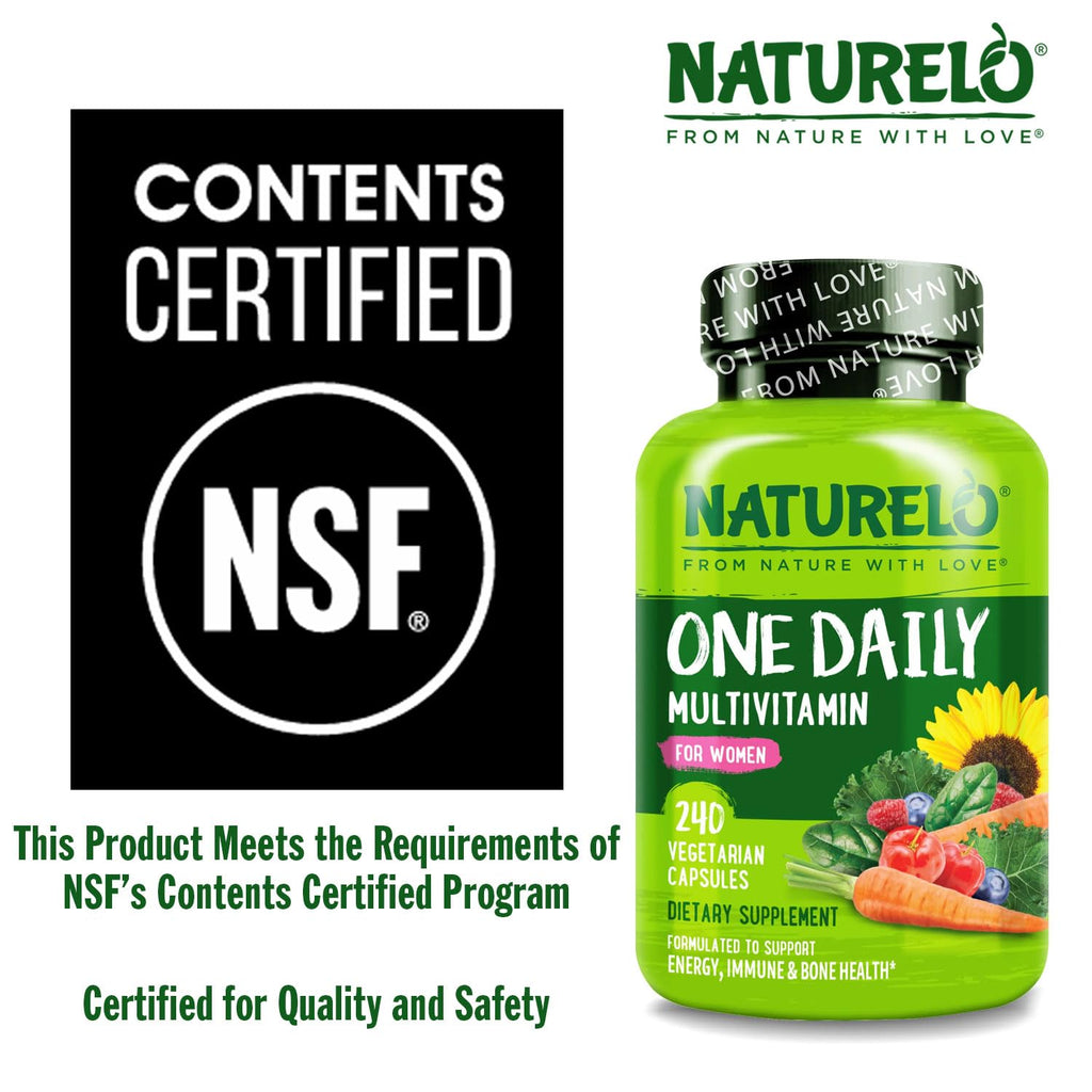 NATURELO One Daily Multivitamin for Women with B12 - 240 Capsules - image 5
