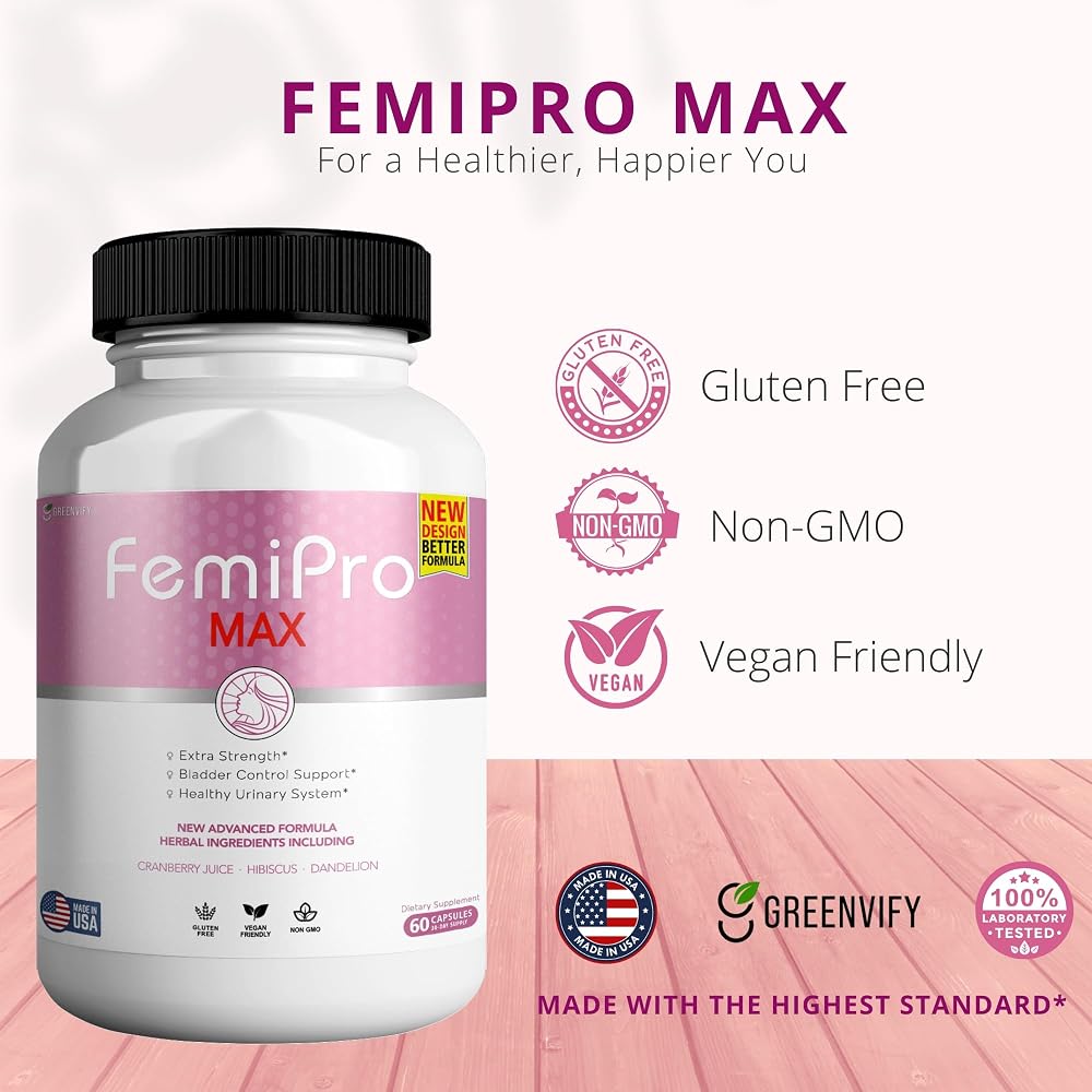 GREENVIFY FemiPro MAX Women's Urinary Support Supplement