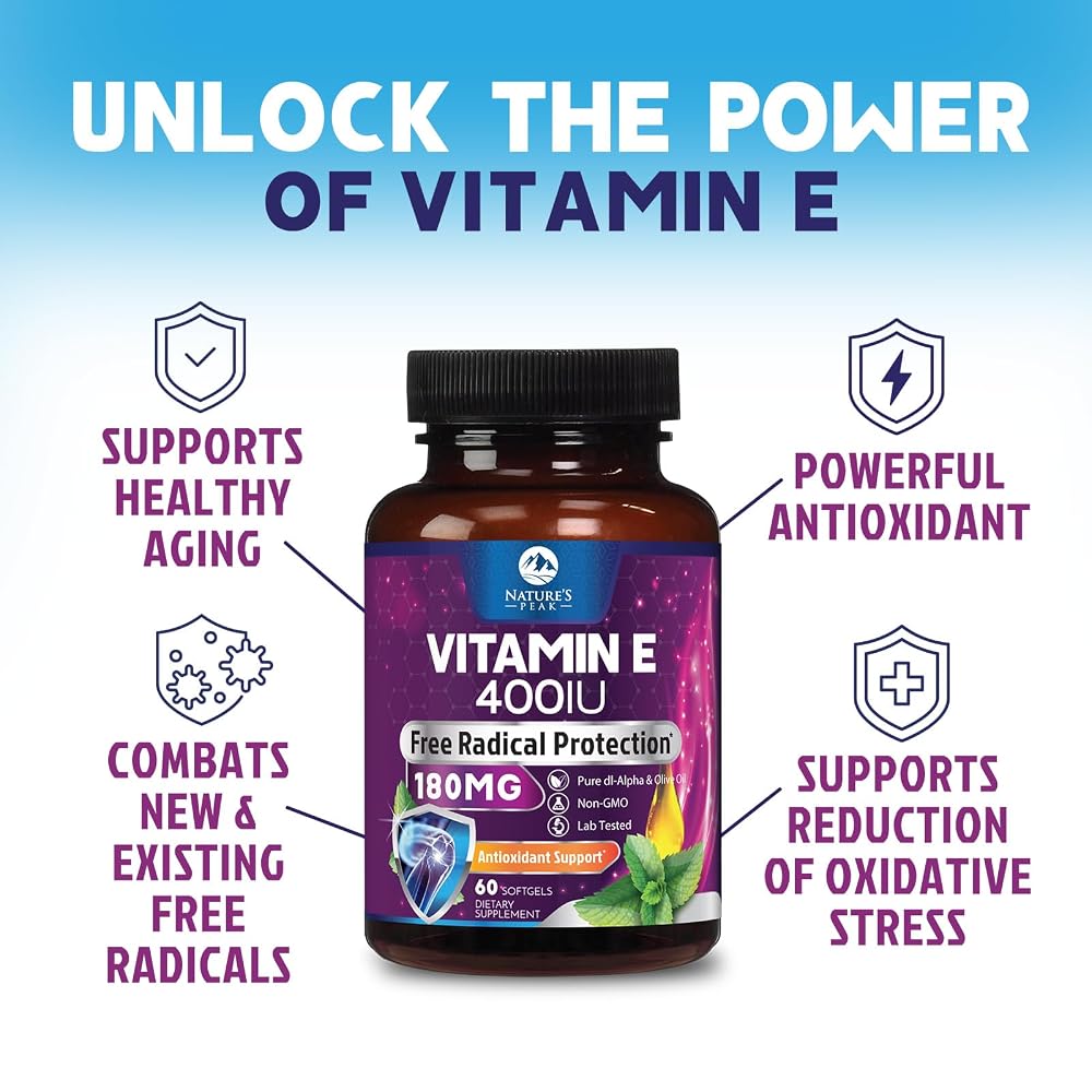 Nature's Peak Vitamin E 180 mg (400 IU) Softgels - E Vitamin DL-Alpha