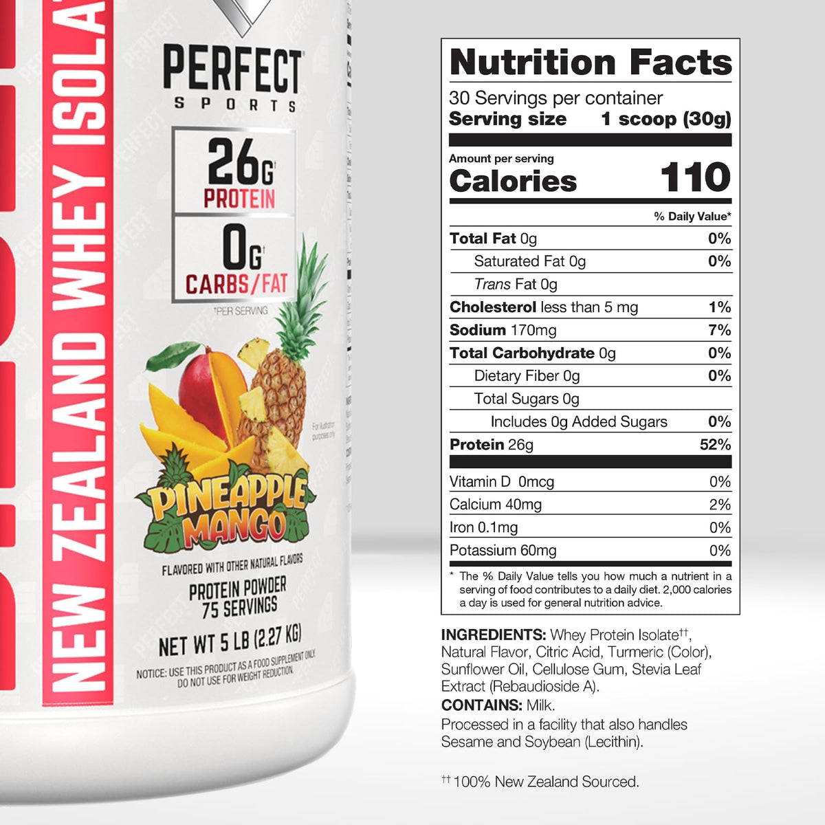 PERFECT SPORTS Diesel 100% New Zealand Whey Protein Isolate - 5 Pounds - image 2