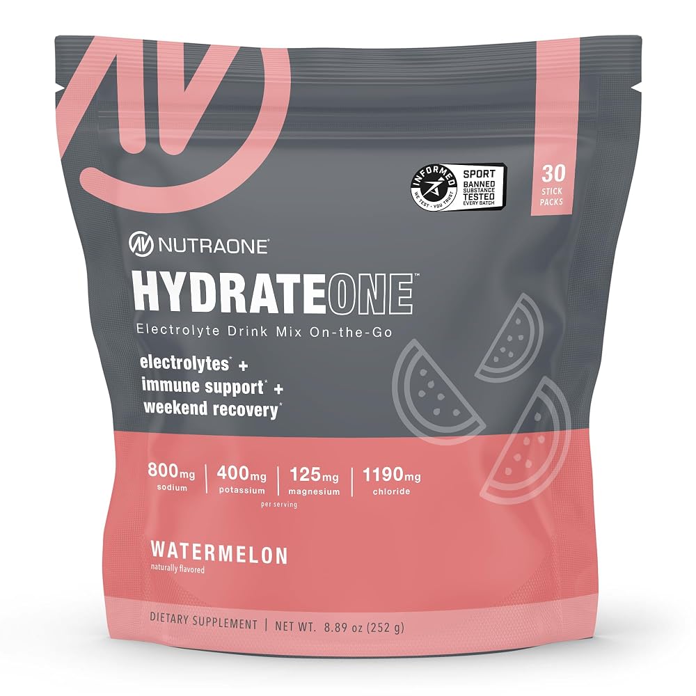 NutraOne HydrateOne, Electrolyte Drink Mix On-The-Go