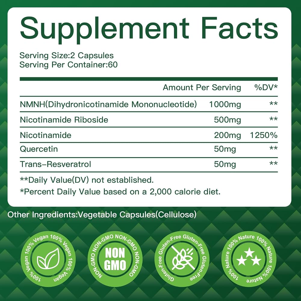 VPKIN NMNH Supplement NAD Alternative - 120 Capsules - image 5
