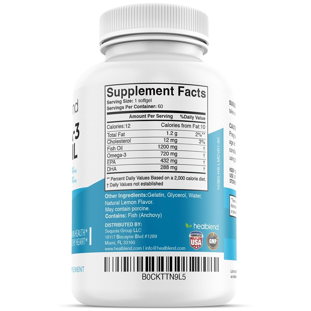 healblend Omega 3 - Pure Fish Oil 36/24-60 softgels