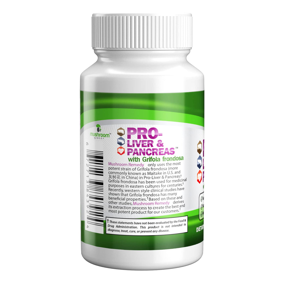 Mushroom Remedy PRO-Liver & Pancreas Support - 60 Tablets - image 2