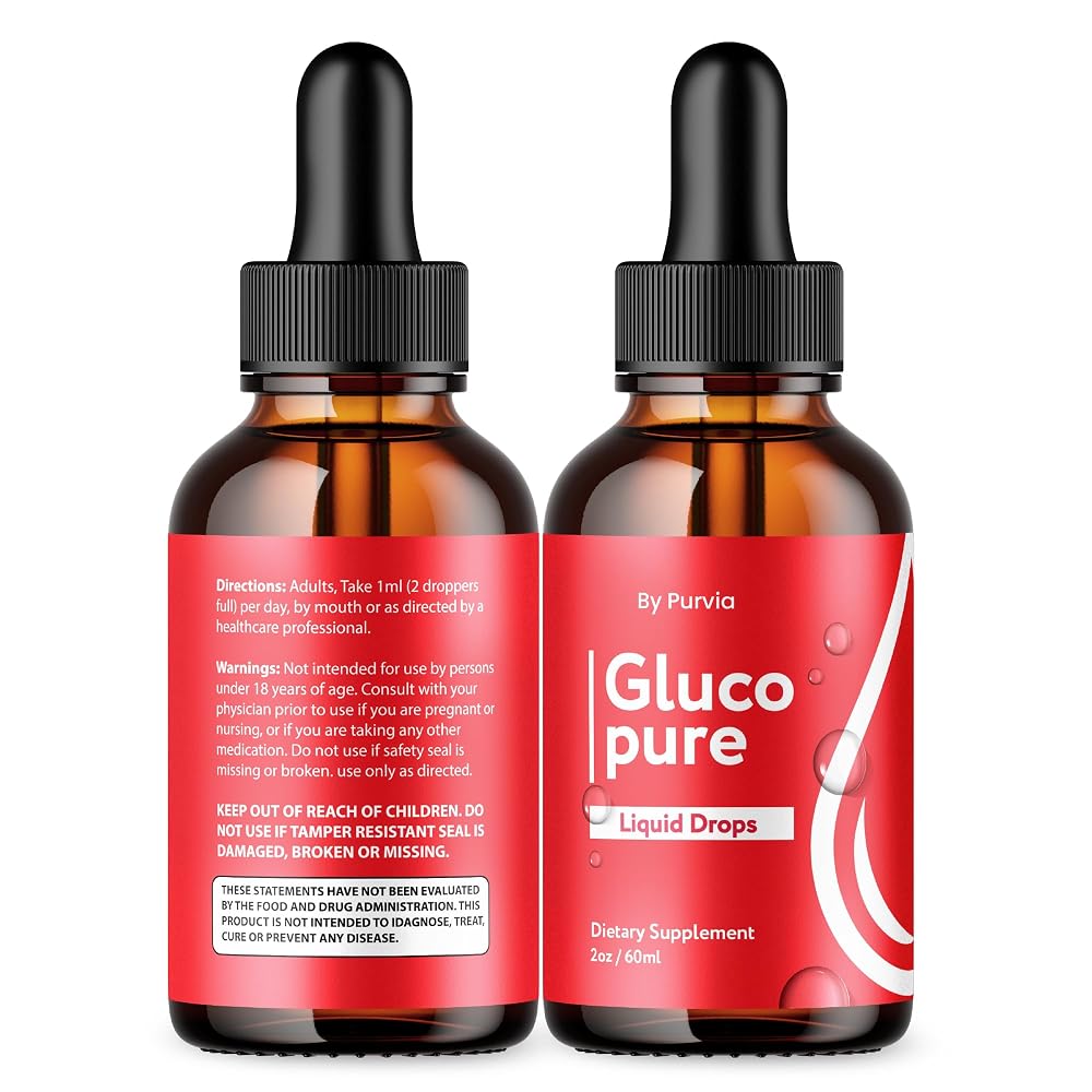 Purvia Gluco Pure Liquid Drops Advanced Formula - 4 Fl Oz - image 3