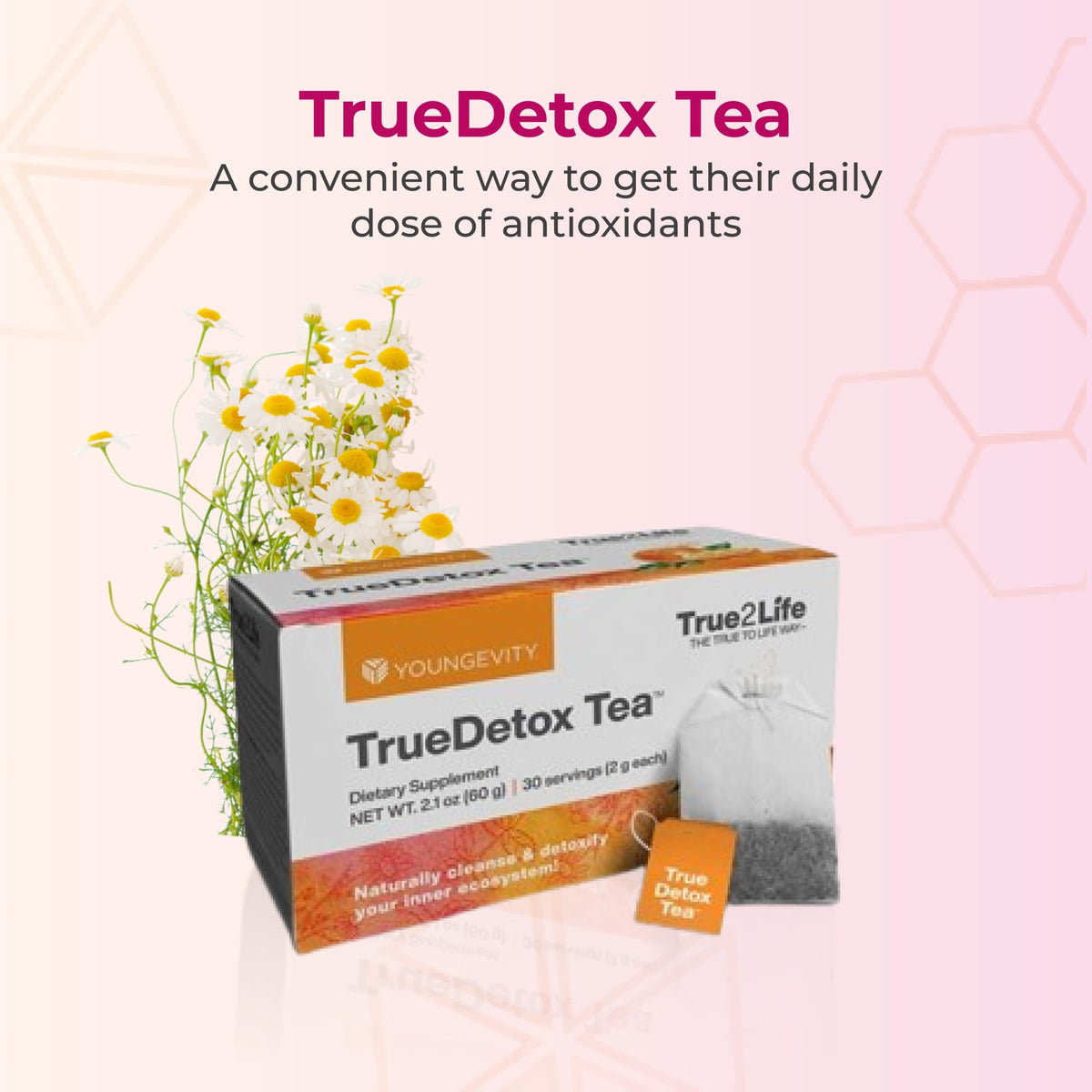 Youngevity True2Life Detox Tea Gentle Cleanse & Digestion - 30 Tea Bags - image 2