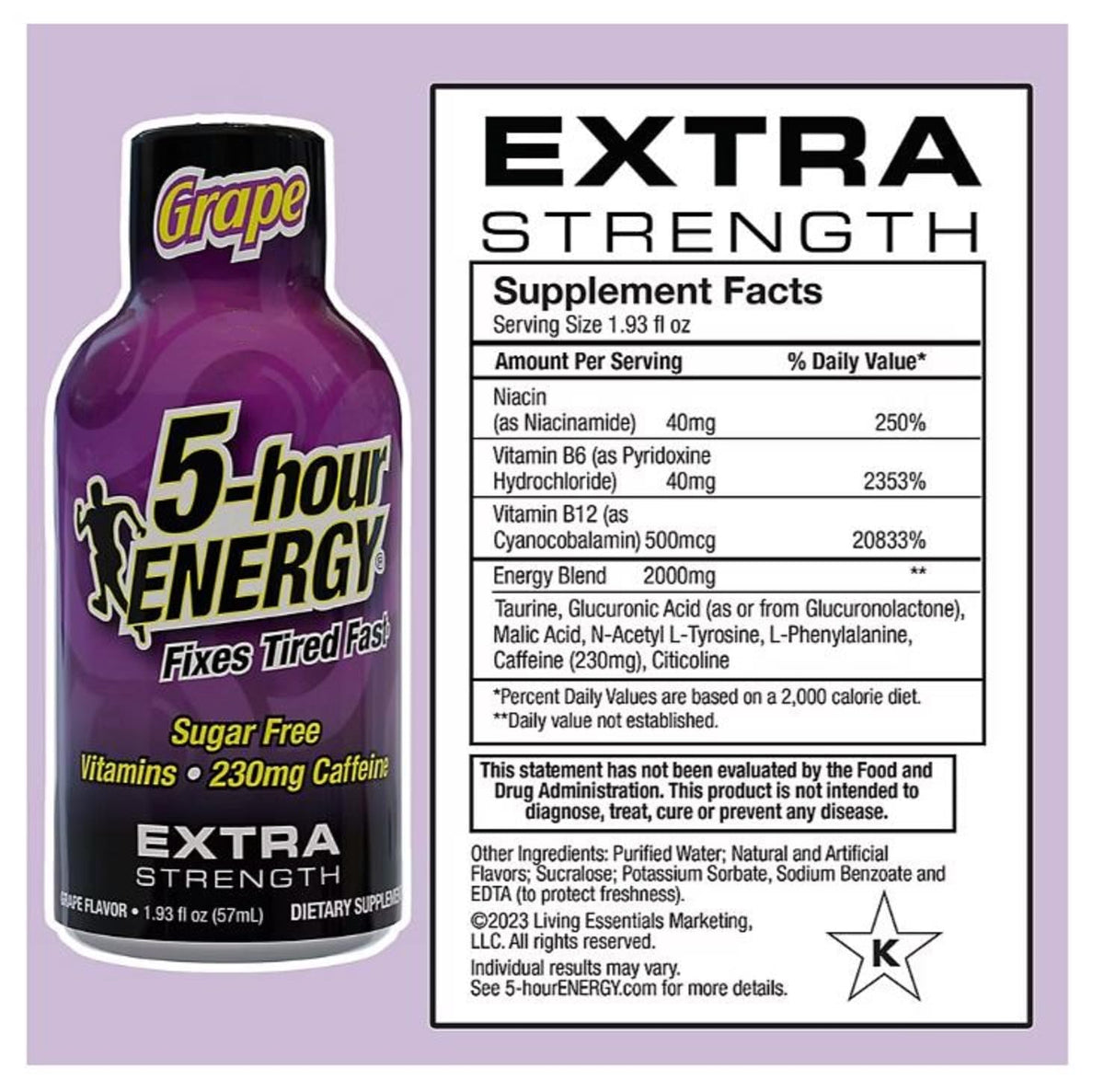 5-hour ENERGY Shot Extra Strength Grape - 24 Pack - image 4