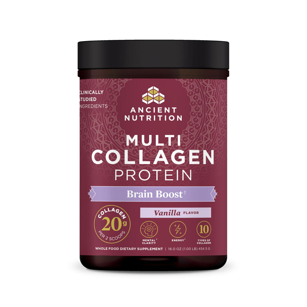 Ancient Nutrition Hydrolyzed Multi Collagen Peptides Brain Boost - 45 Servings