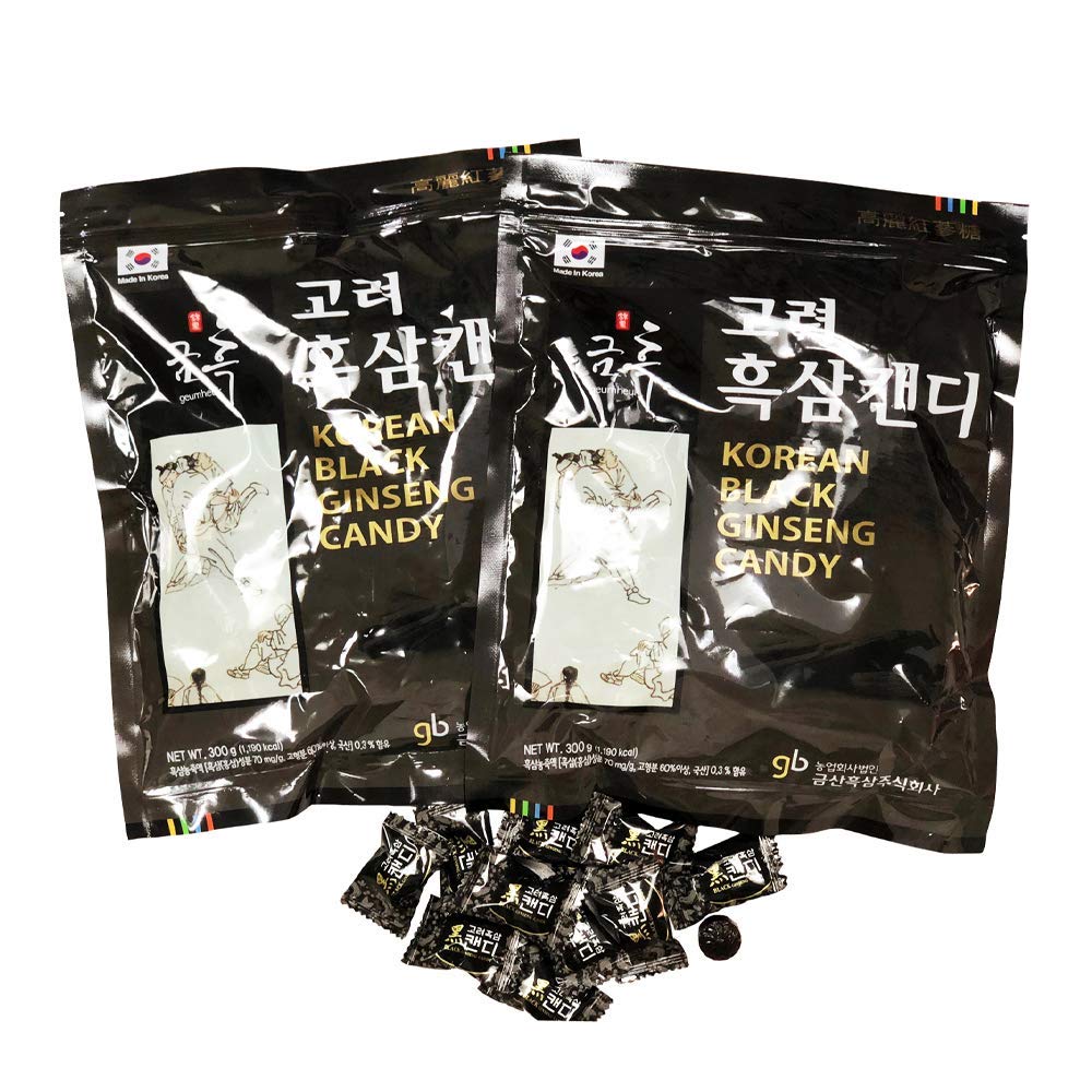 GeumHeuk Black Ginseng Candy, Individually Wrapped - 600g