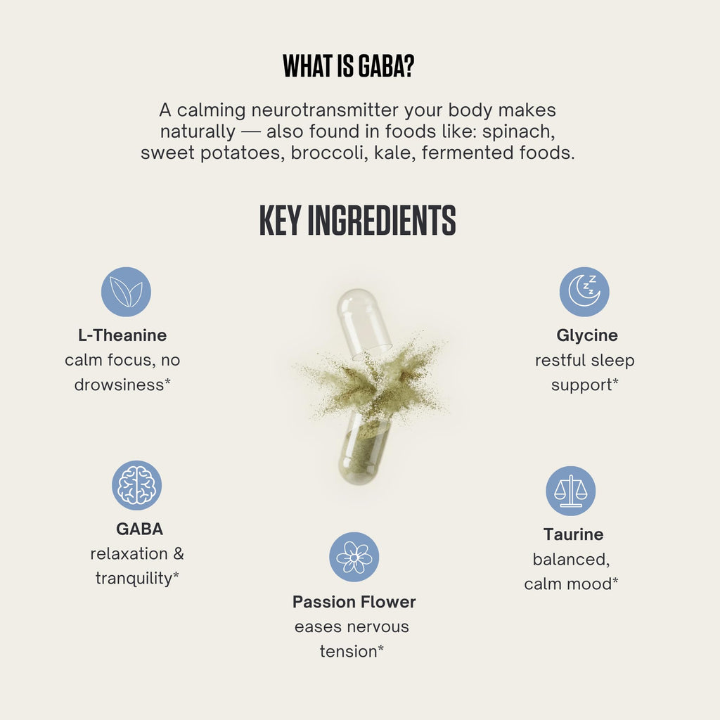 LES Labs GABA Health Supplement for Calm & Sleep - 90 Capsules - image 3