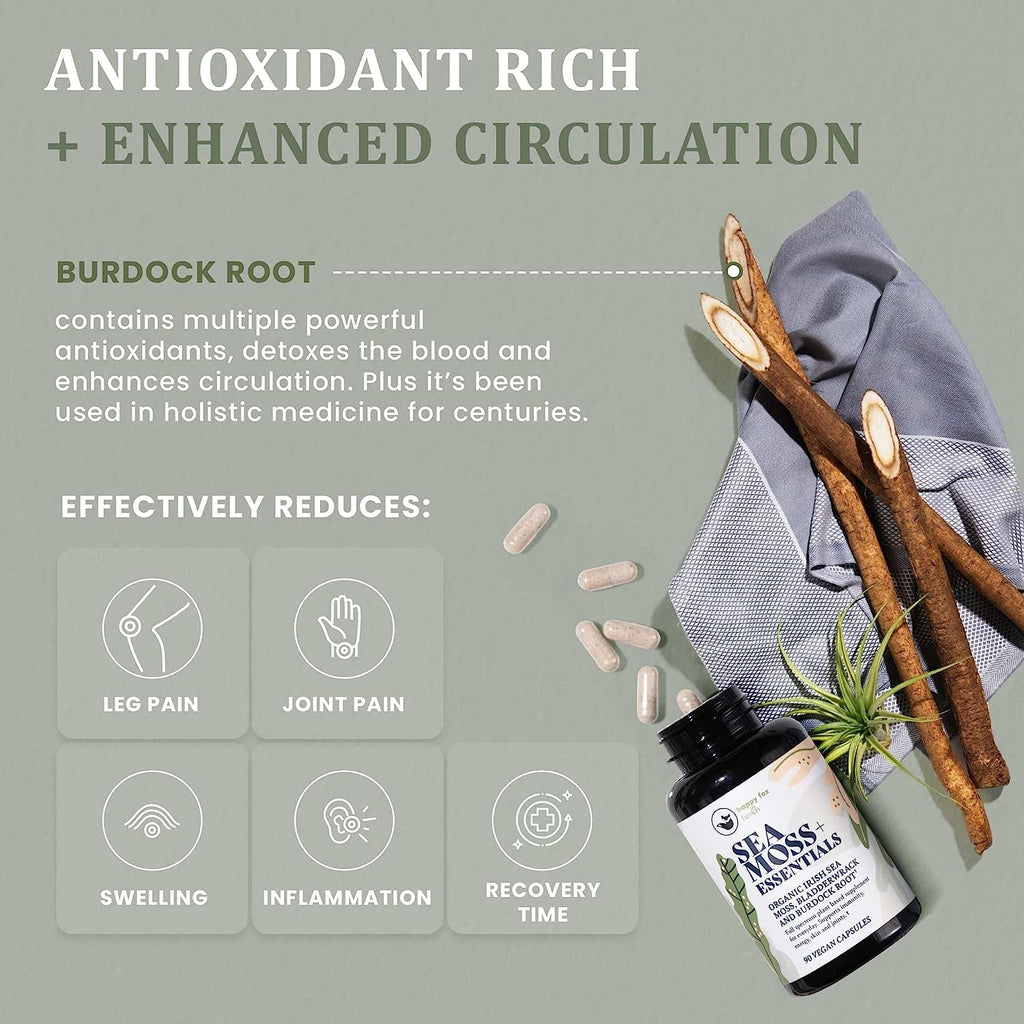 HAPPY FOX Irish Sea Moss Capsules with Burdock Root & Bladderwrack - image 4