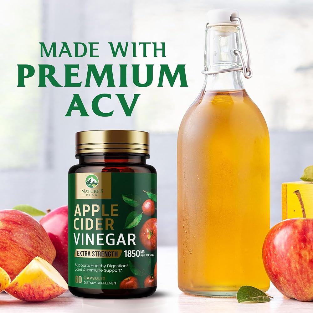 Nature's Peak Apple Cider Vinegar 1877mg Per Serving - Vitamin D3