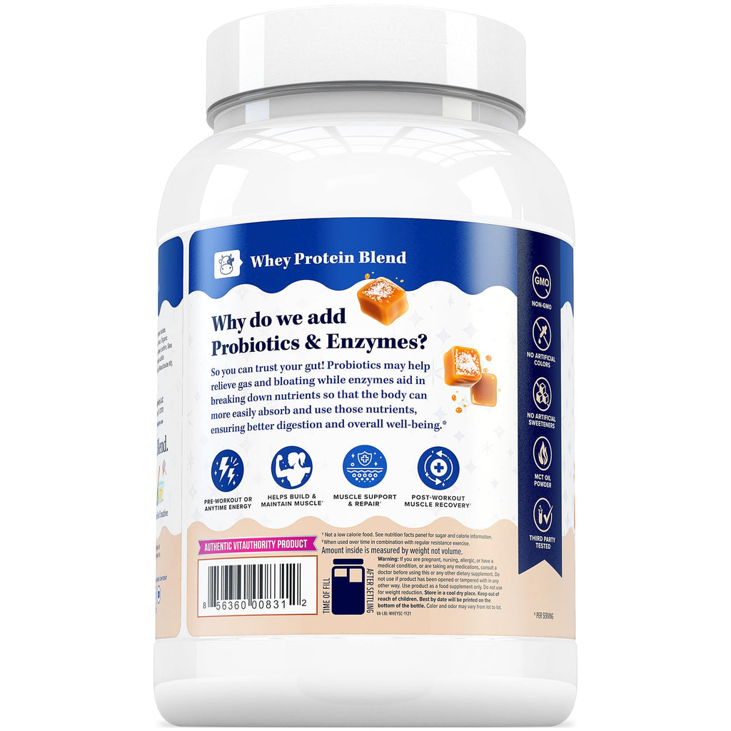 Vitauthority Whey Protein Powder for Women Salted Caramel - 30 Servings - image 7
