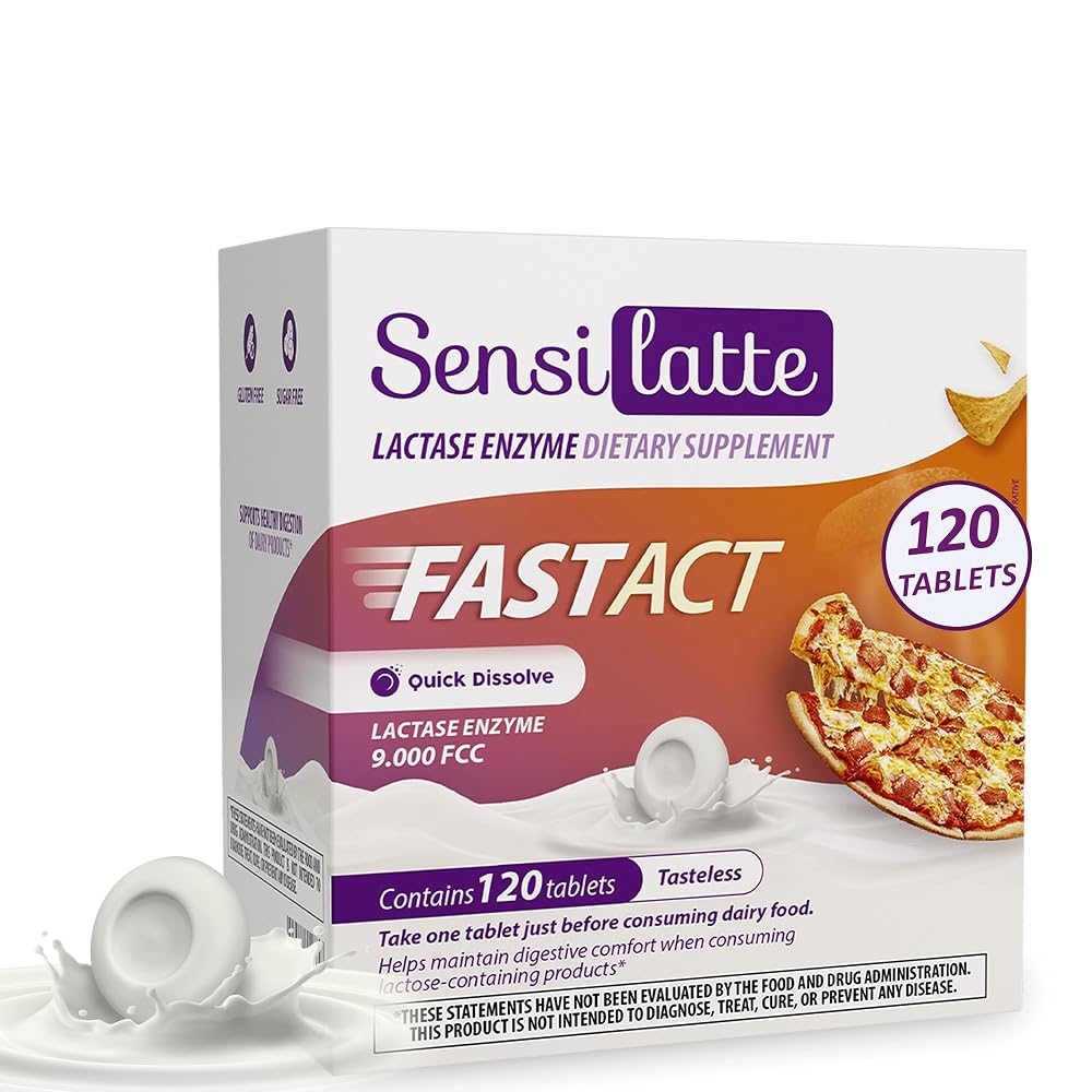 SENSI LATTE Lactase Enzyme 30 Tablets Vanilla - 9
