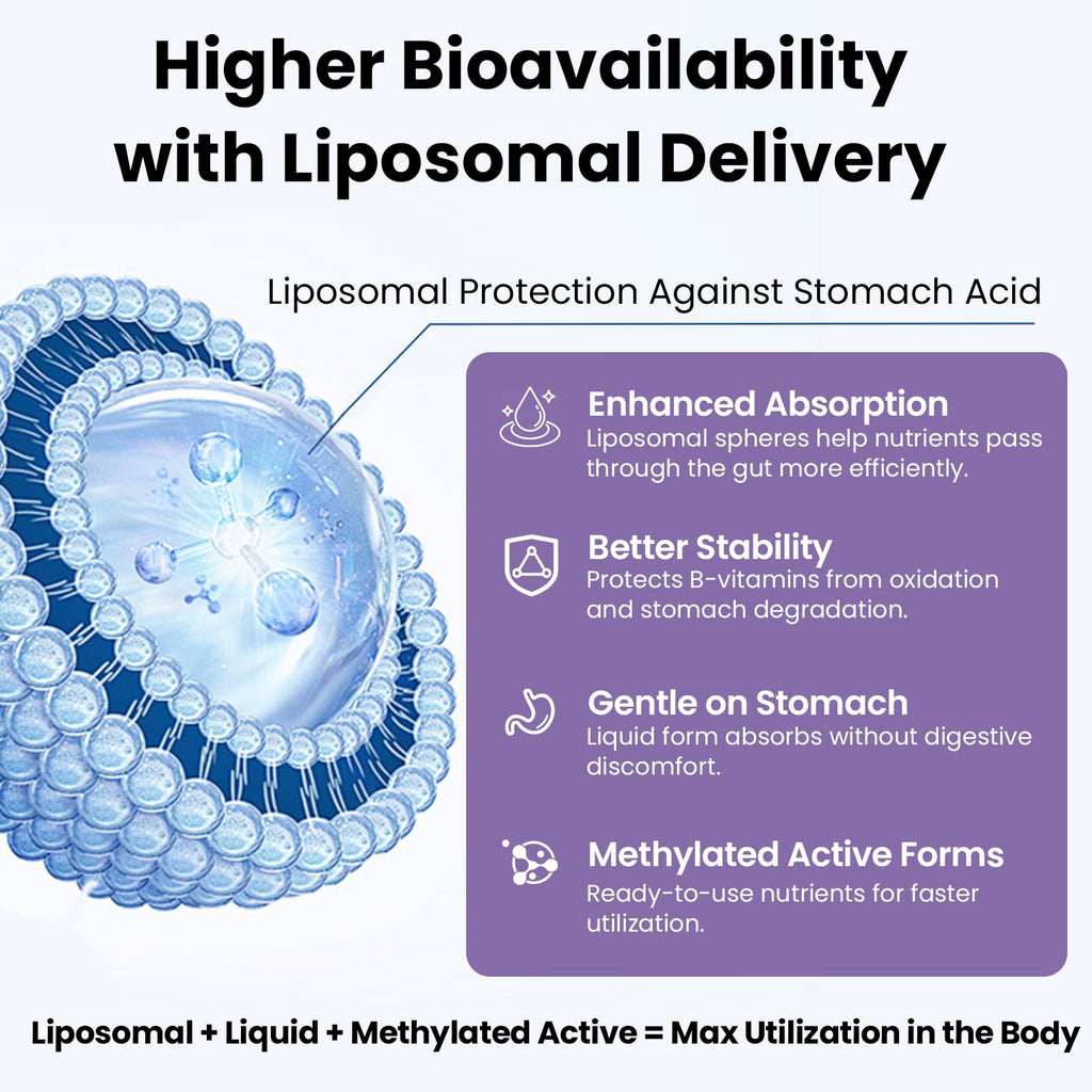 Franguly Liposomal Vitamin B Complex Liquid Sublingual B Complex