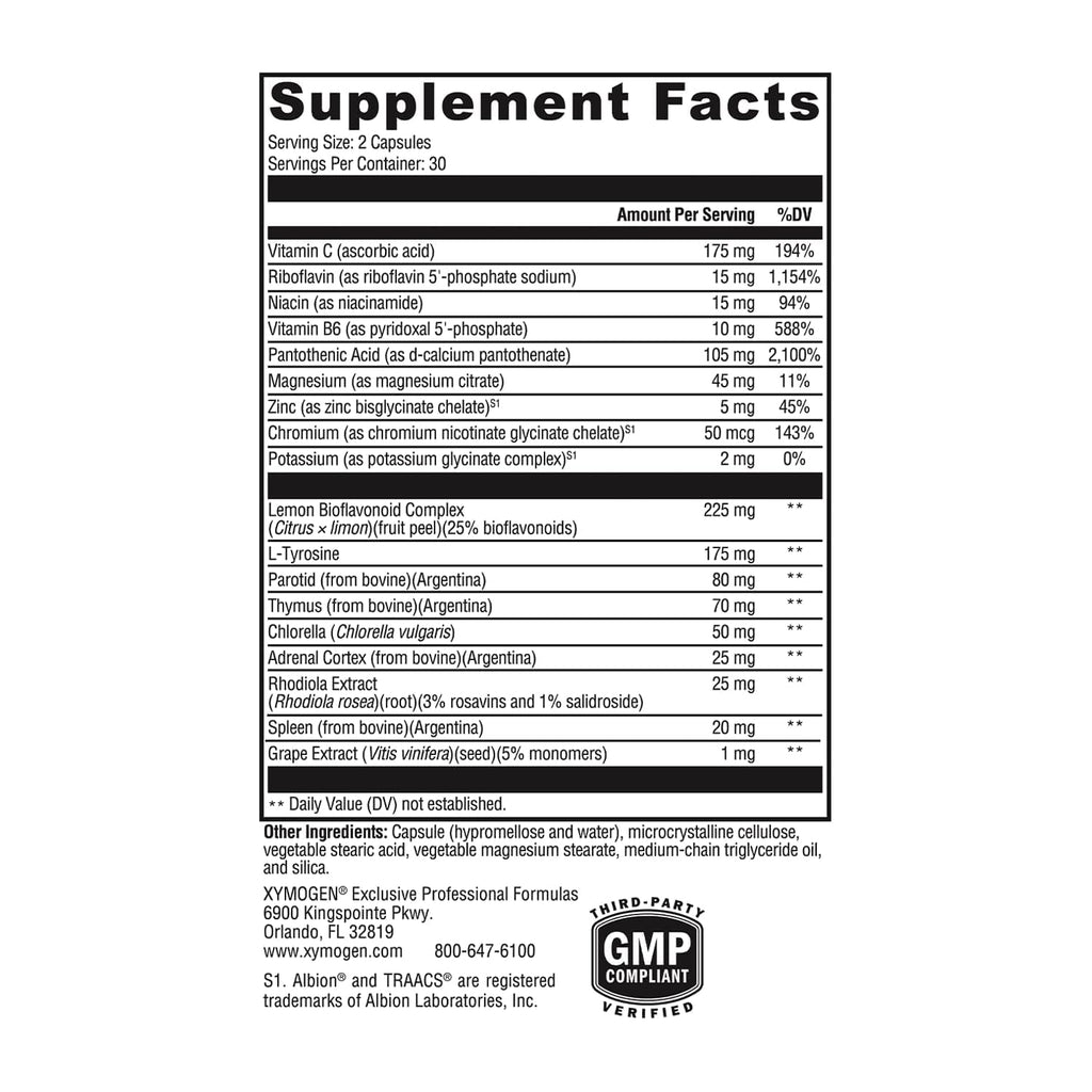XYMOGEN Adrenal Manager Stress Support - 60 Capsules - image 2