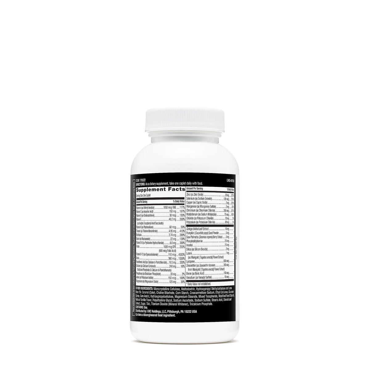 GNC Mega Men 50 Plus One Daily Multivitamin - 120 Caplets - image 2